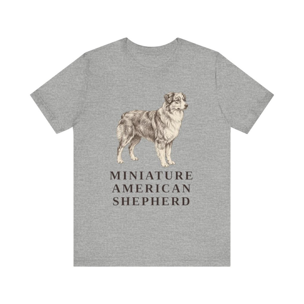Miniature American Shepherd Lover Shirt, Vintage Dog Sketch Tee, Dog Lover Gift