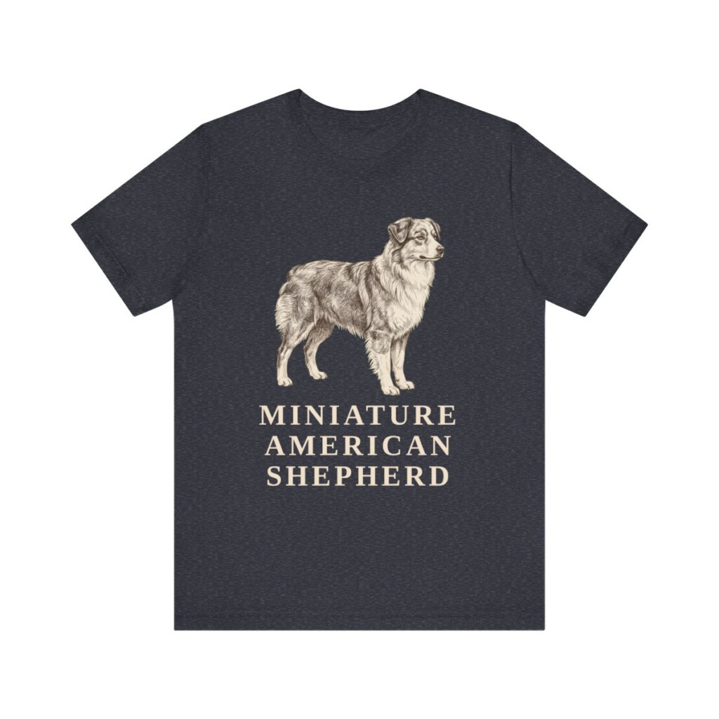 Miniature American Shepherd Lover Shirt, Vintage Dog Sketch Tee, Dog Lover Gift