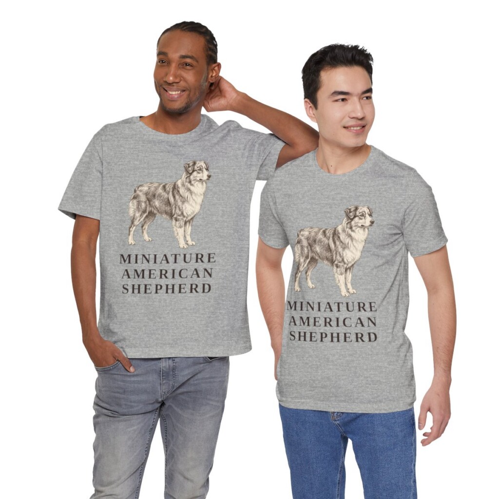 Miniature American Shepherd Lover Shirt, Vintage Dog Sketch Tee, Dog Lover Gift