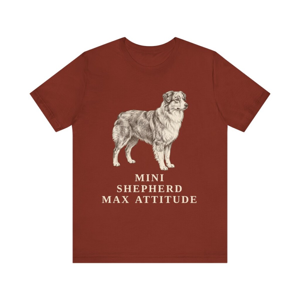 Miniature American Shepherd Humor Shirt, Vintage Dog Sketch Tee, Dog Humor Gift