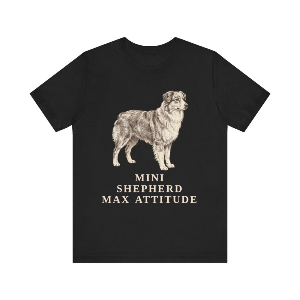 Miniature American Shepherd Humor Shirt, Vintage Dog Sketch Tee, Dog Humor Gift