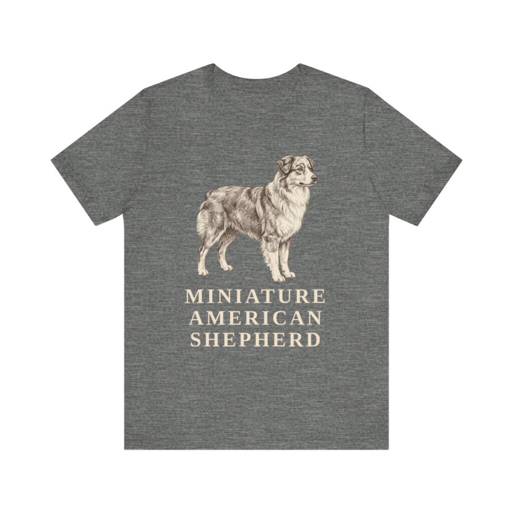 Miniature American Shepherd Lover Shirt, Vintage Dog Sketch Tee, Dog Lover Gift