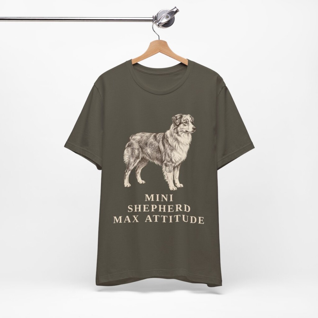 Miniature American Shepherd Humor Shirt, Vintage Dog Sketch Tee, Dog Humor Gift