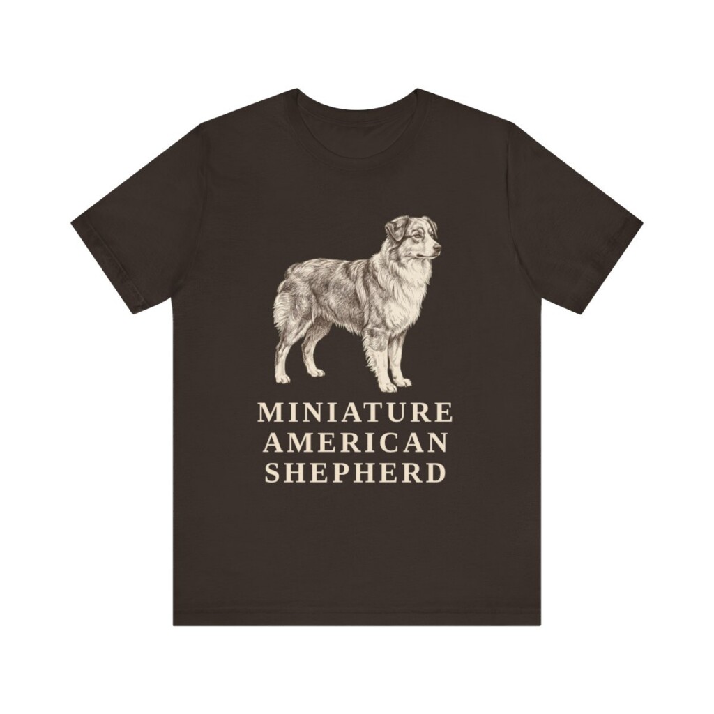 Miniature American Shepherd Lover Shirt, Vintage Dog Sketch Tee, Dog Lover Gift