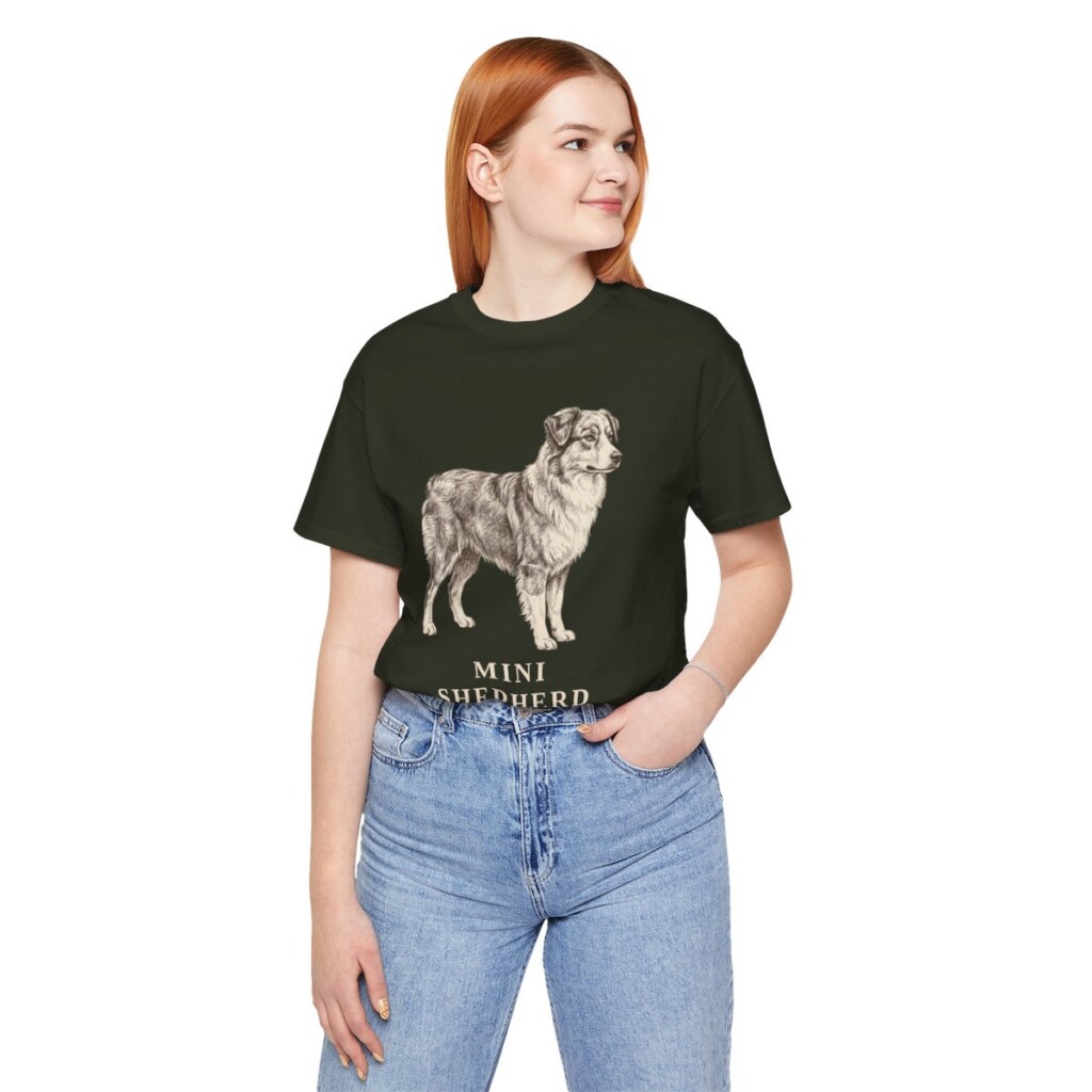Miniature American Shepherd Humor Shirt, Vintage Dog Sketch Tee, Dog Humor Gift