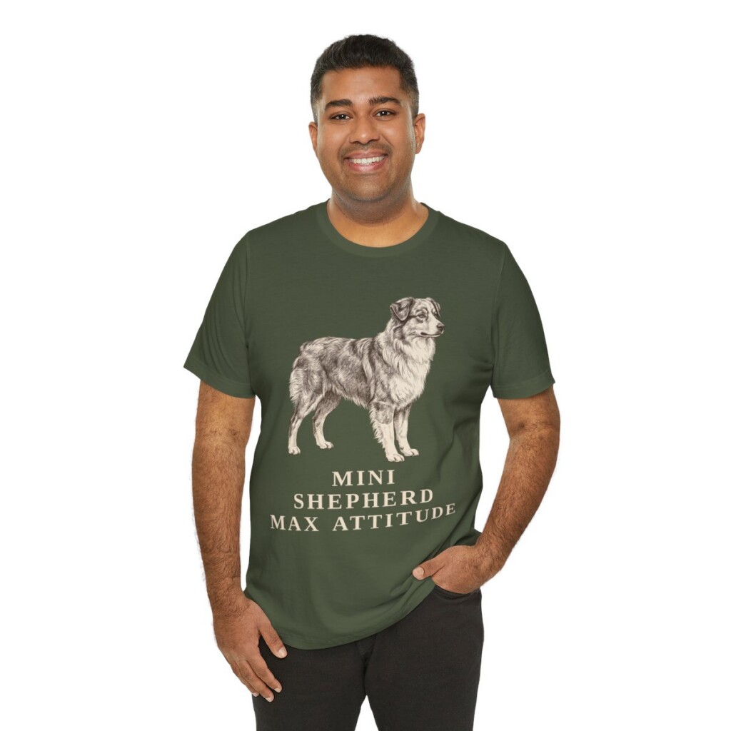 Miniature American Shepherd Humor Shirt, Vintage Dog Sketch Tee, Dog Humor Gift