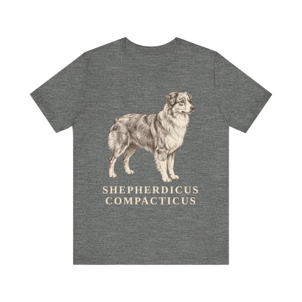 Miniature American Shepherd Latin Shirt, Vintage Dog Sketch Tee, Dog Latin Gift