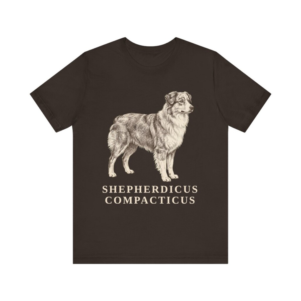Miniature American Shepherd Latin Shirt, Vintage Dog Sketch Tee, Dog Latin Gift