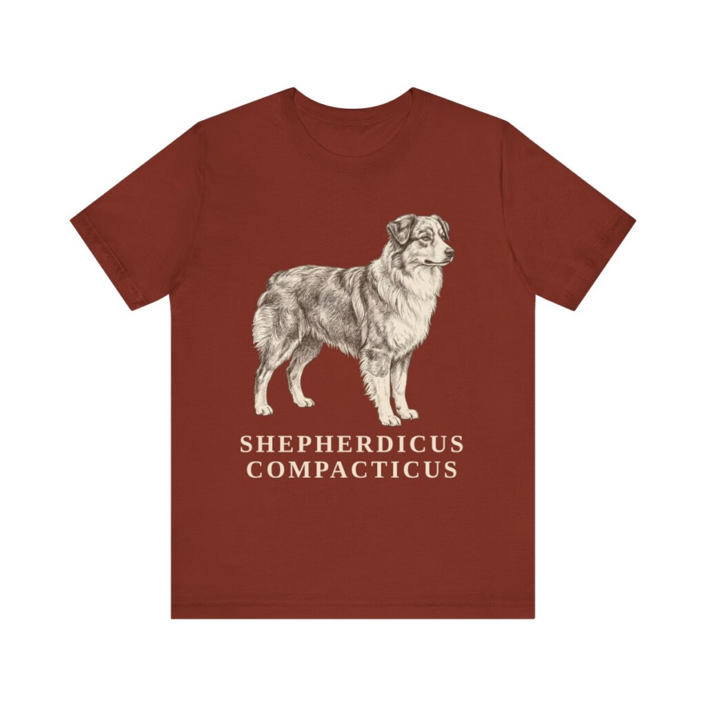 Miniature American Shepherd Latin Shirt, Vintage Dog Sketch Tee, Dog Latin Gift