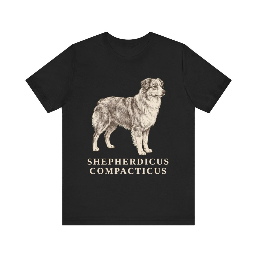 Miniature American Shepherd Latin Shirt, Vintage Dog Sketch Tee, Dog Latin Gift