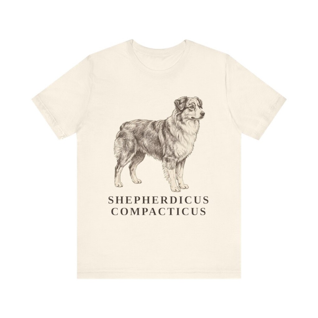 Miniature American Shepherd Latin Shirt, Vintage Dog Sketch Tee, Dog Latin Gift
