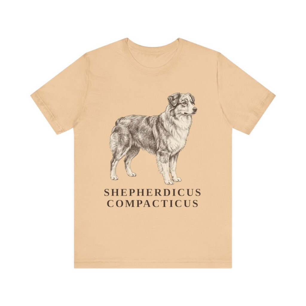 Miniature American Shepherd Latin Shirt, Vintage Dog Sketch Tee, Dog Latin Gift