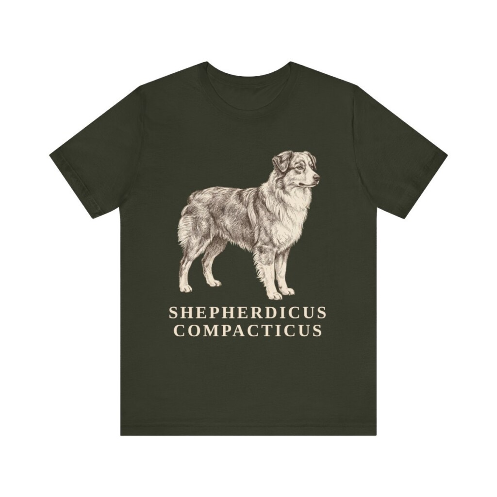 Miniature American Shepherd Latin Shirt, Vintage Dog Sketch Tee, Dog Latin Gift