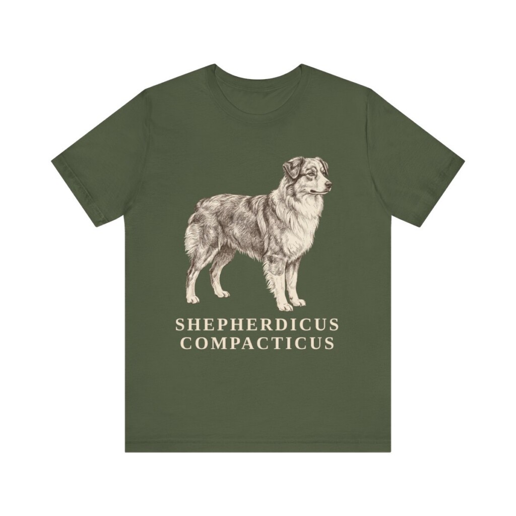 Miniature American Shepherd Latin Shirt, Vintage Dog Sketch Tee, Dog Latin Gift