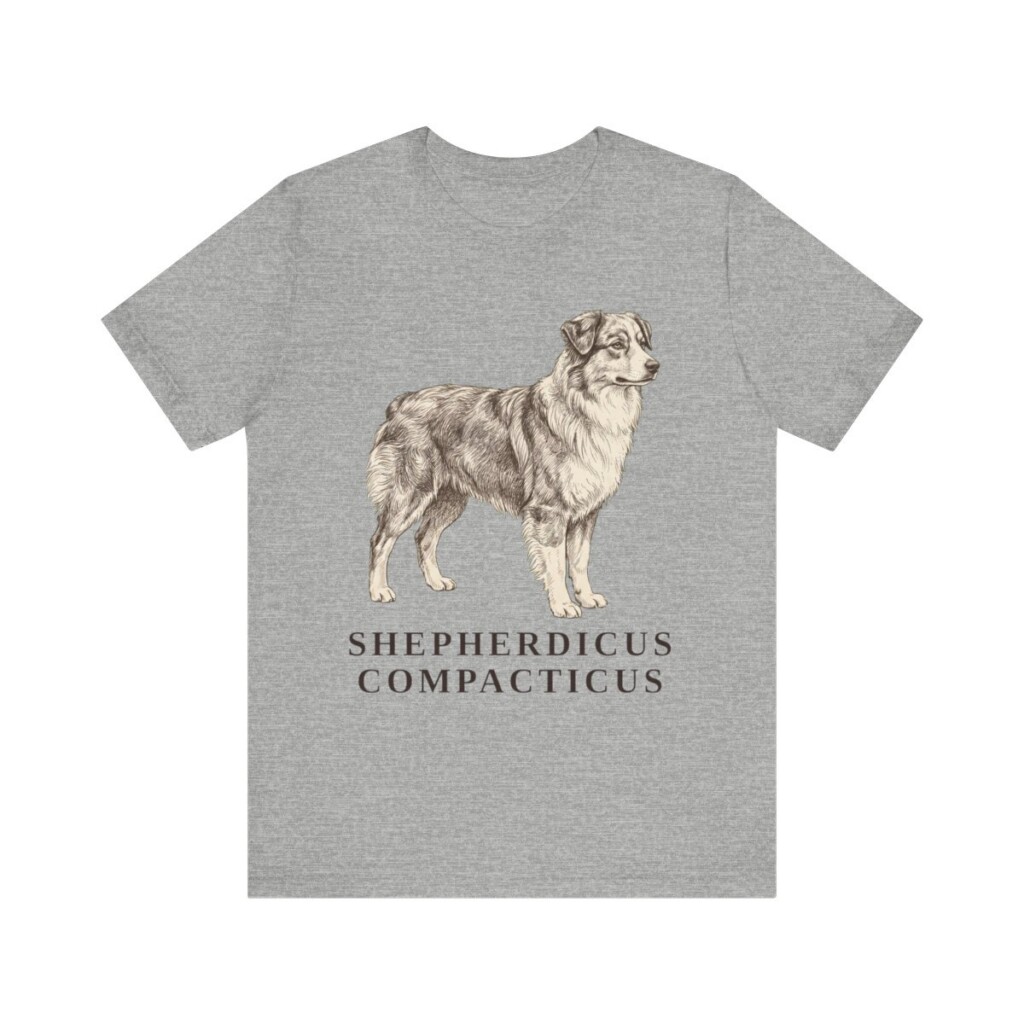 Miniature American Shepherd Latin Shirt, Vintage Dog Sketch Tee, Dog Latin Gift