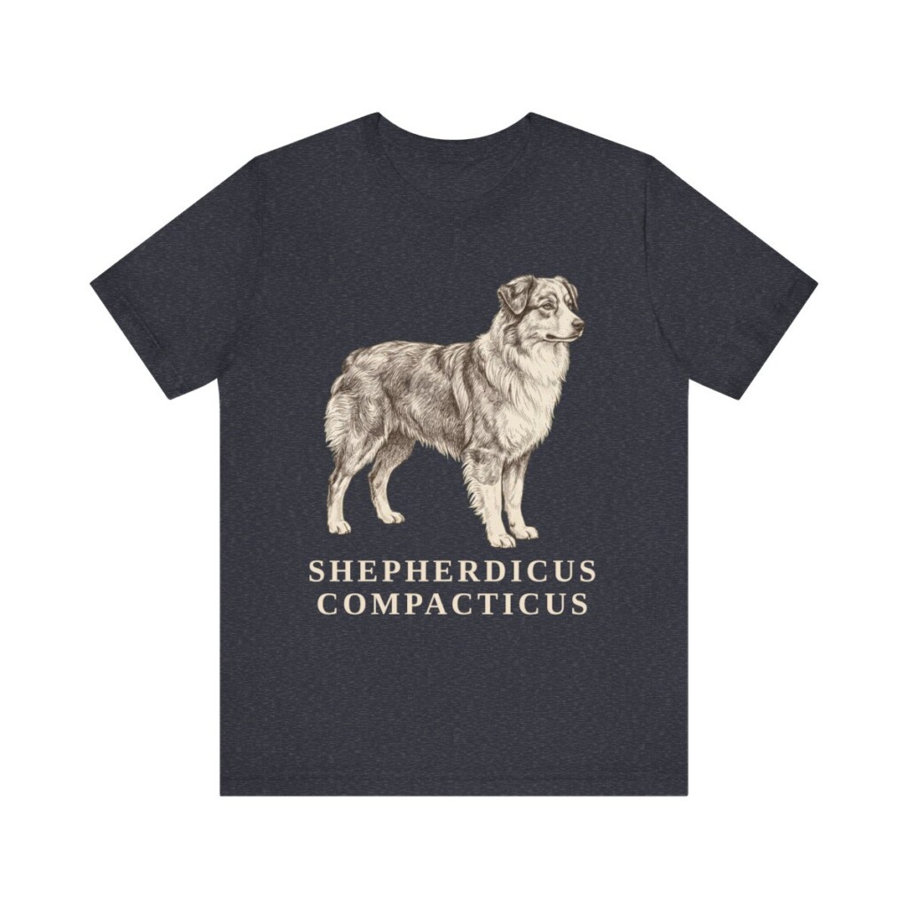 Miniature American Shepherd Latin Shirt, Vintage Dog Sketch Tee, Dog Latin Gift