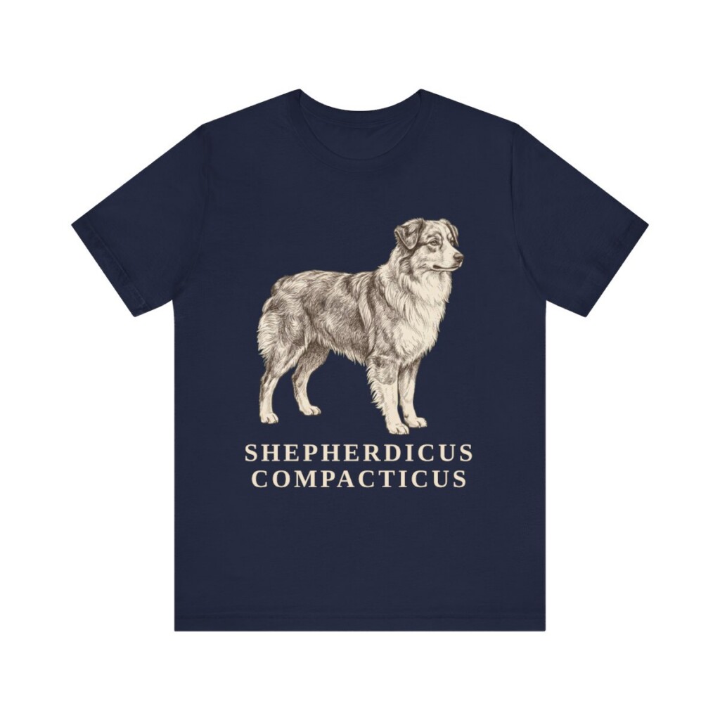 Miniature American Shepherd Latin Shirt, Vintage Dog Sketch Tee, Dog Latin Gift