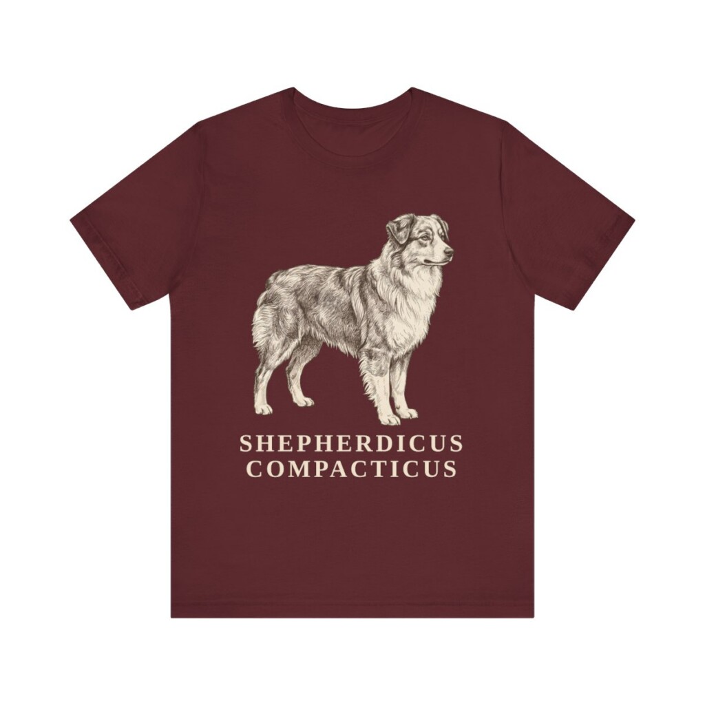 Miniature American Shepherd Latin Shirt, Vintage Dog Sketch Tee, Dog Latin Gift
