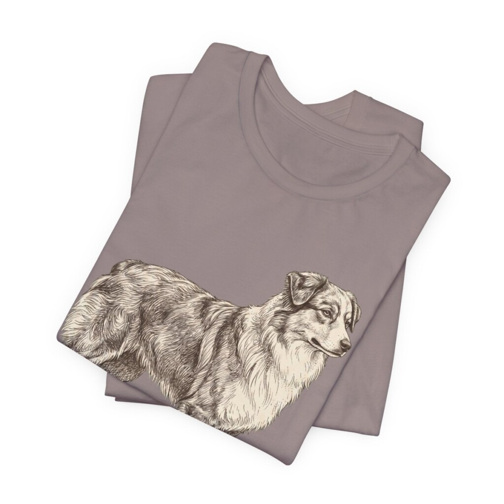 Miniature American Shepherd Latin Shirt, Vintage Dog Sketch Tee, Dog Latin Gift