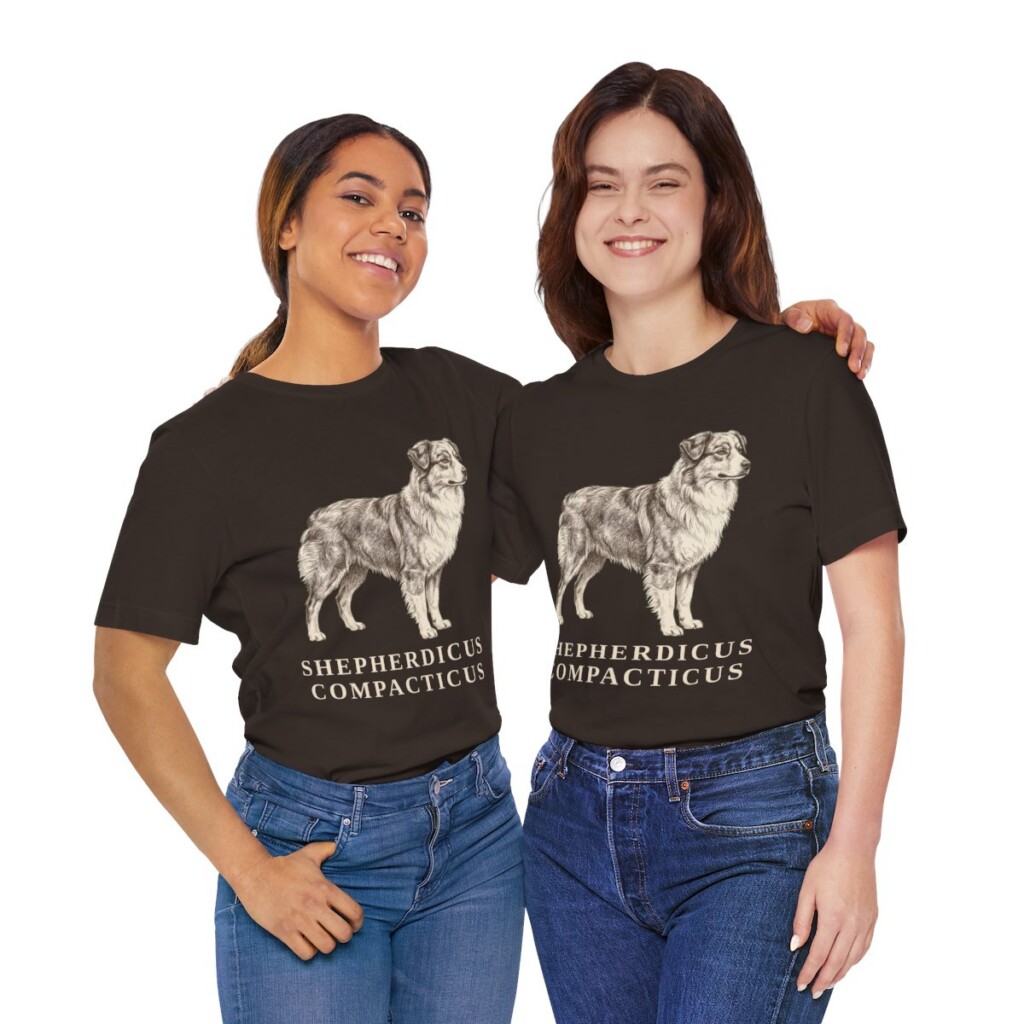 Miniature American Shepherd Latin Shirt, Vintage Dog Sketch Tee, Dog Latin Gift