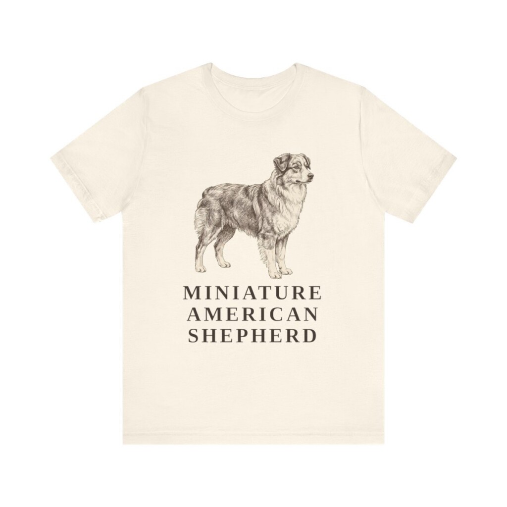 Miniature American Shepherd Lover Shirt, Vintage Dog Sketch Tee, Dog Lover Gift