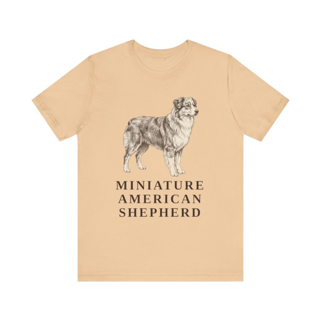 Miniature American Shepherd Lover Shirt, Vintage Dog Sketch Tee, Dog Lover Gift