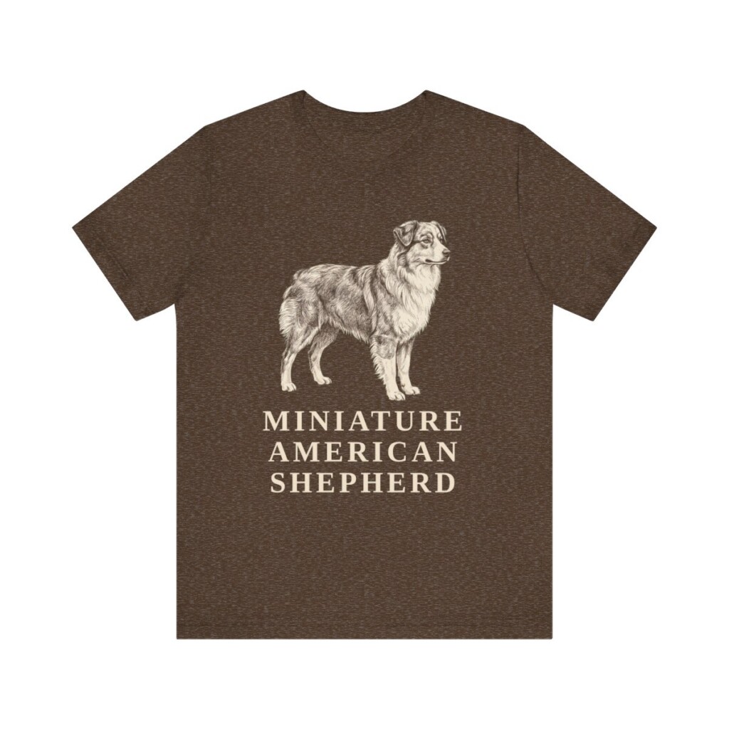 Miniature American Shepherd Lover Shirt, Vintage Dog Sketch Tee, Dog Lover Gift