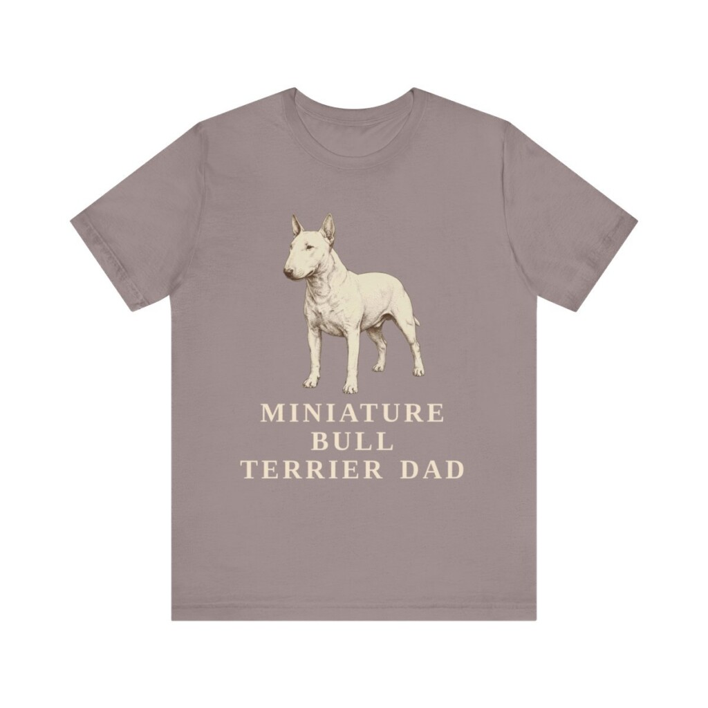 Miniature Bull Terrier Dad Shirt, Vintage Dog Sketch Tee, Dog Dad Gift