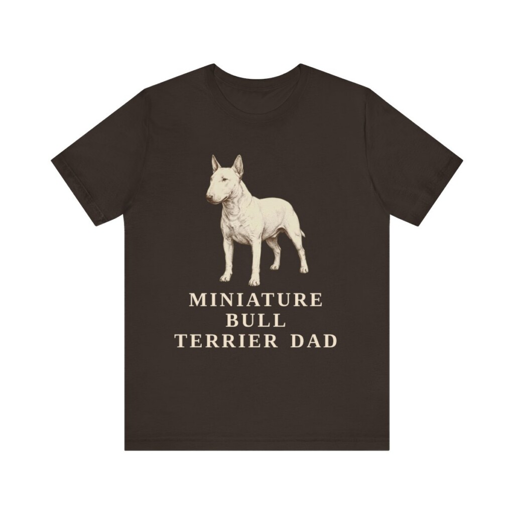 Miniature Bull Terrier Dad Shirt, Vintage Dog Sketch Tee, Dog Dad Gift