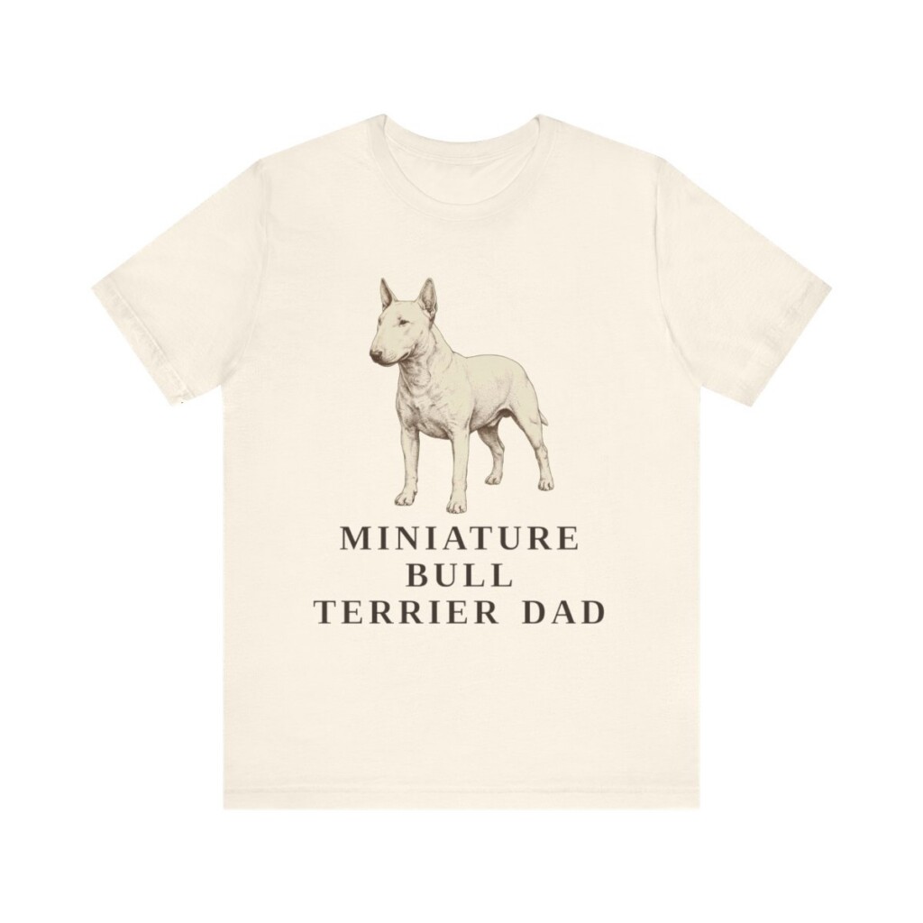 Miniature Bull Terrier Dad Shirt, Vintage Dog Sketch Tee, Dog Dad Gift