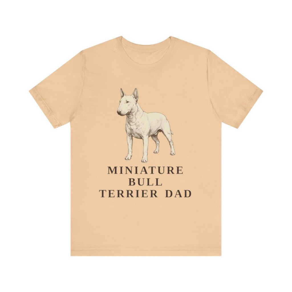 Miniature Bull Terrier Dad Shirt, Vintage Dog Sketch Tee, Dog Dad Gift