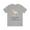 Miniature Bull Terrier Dad Shirt, Vintage Dog Sketch Tee, Dog Dad Gift
