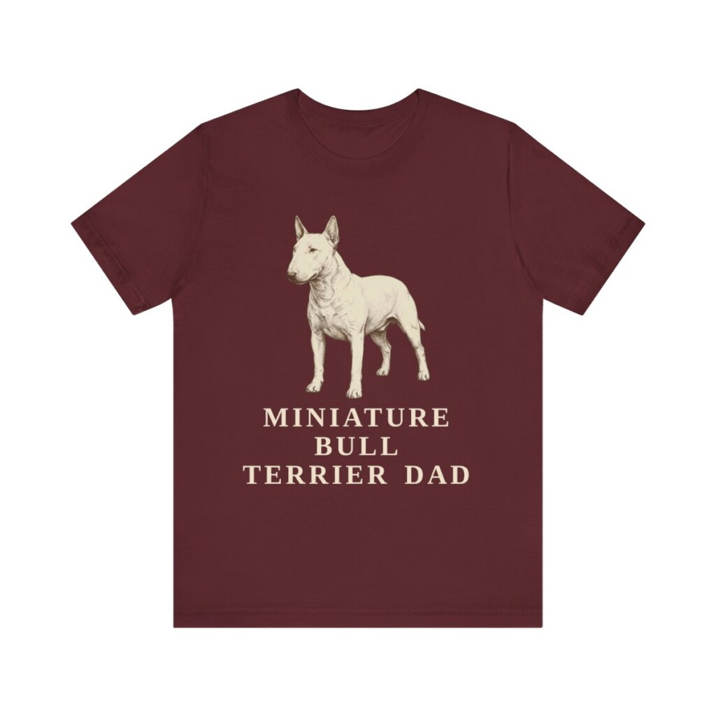 Miniature Bull Terrier Dad Shirt, Vintage Dog Sketch Tee, Dog Dad Gift