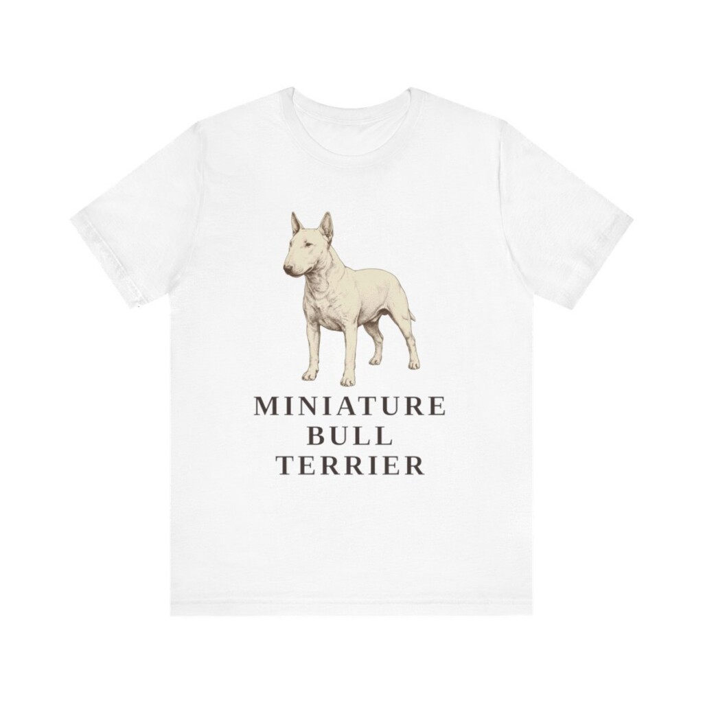 Miniature Bull Terrier Lover Shirt, Vintage Dog Sketch Tee, Dog Lover Gift