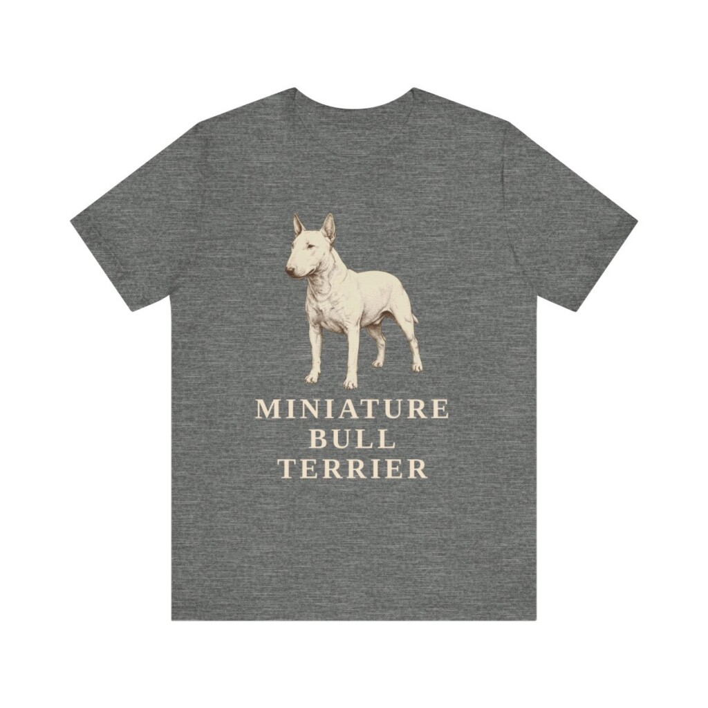 Miniature Bull Terrier Lover Shirt, Vintage Dog Sketch Tee, Dog Lover Gift
