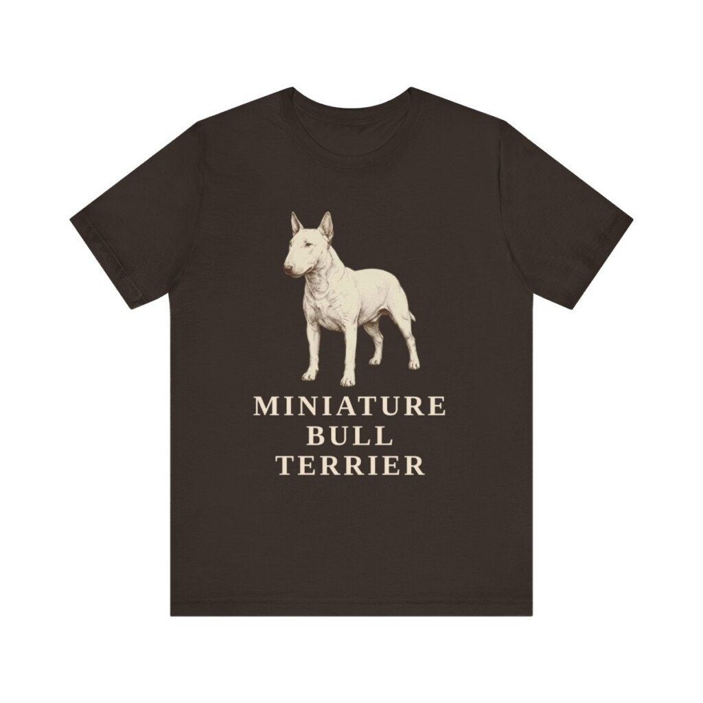 Miniature Bull Terrier Lover Shirt, Vintage Dog Sketch Tee, Dog Lover Gift