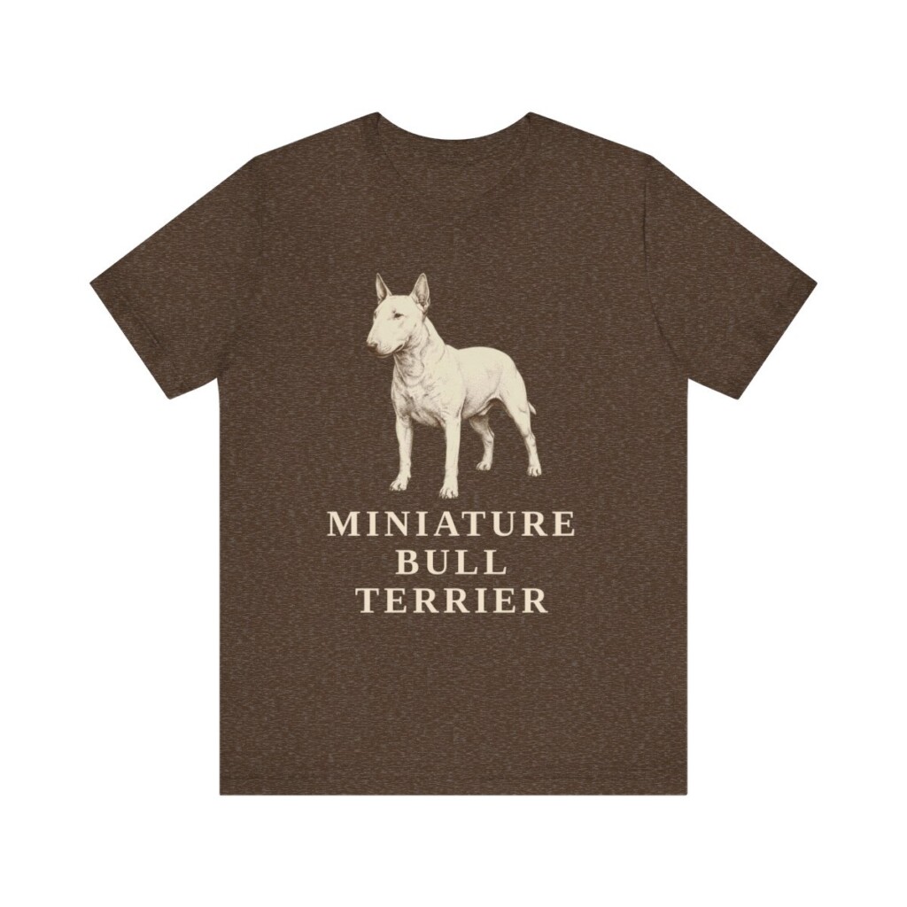 Miniature Bull Terrier Lover Shirt, Vintage Dog Sketch Tee, Dog Lover Gift