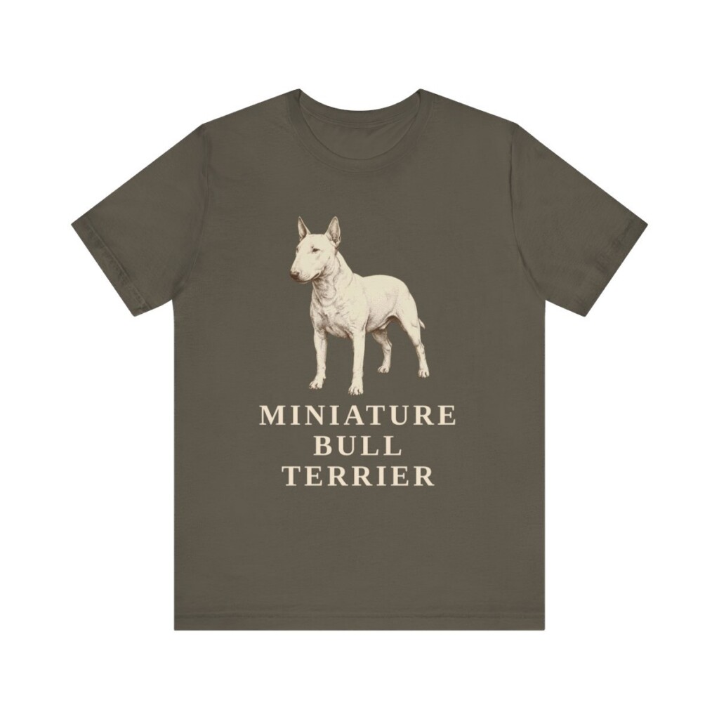 Miniature Bull Terrier Lover Shirt, Vintage Dog Sketch Tee, Dog Lover Gift