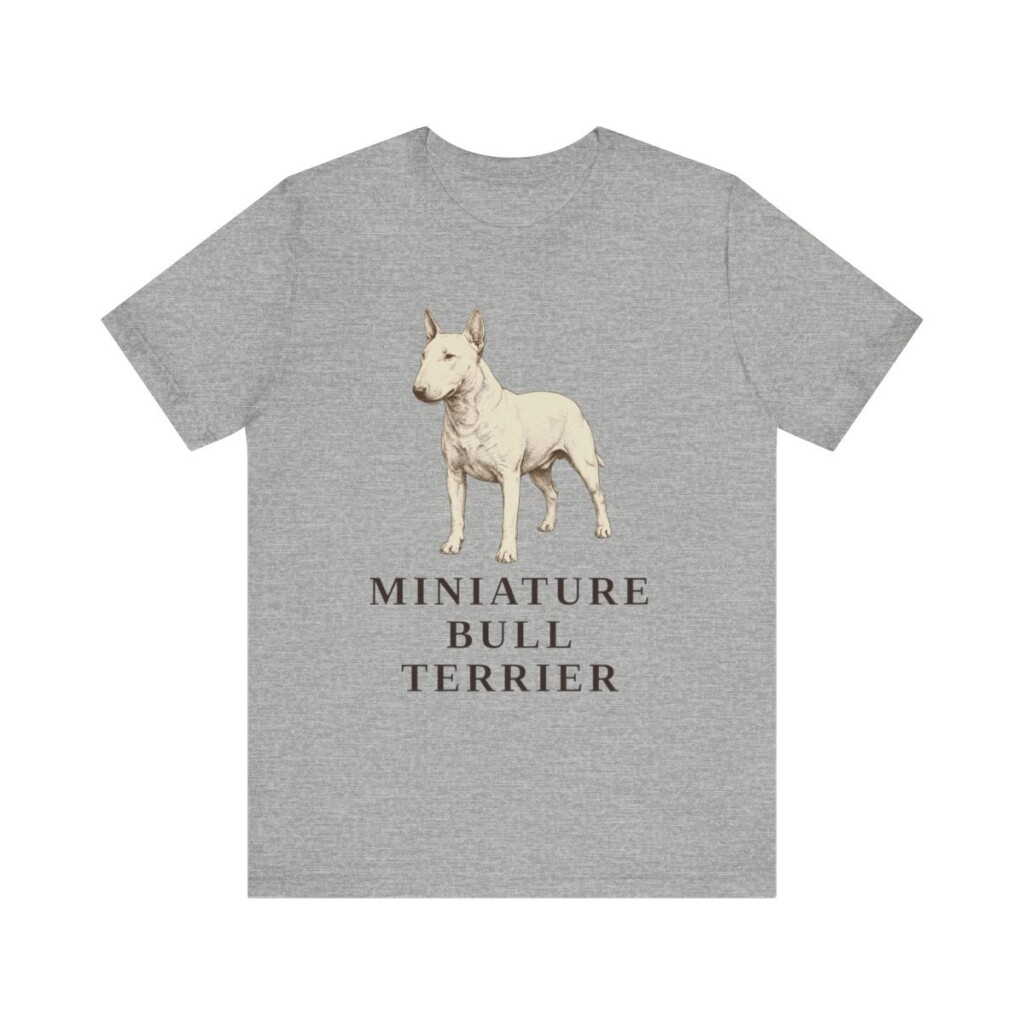 Miniature Bull Terrier Lover Shirt, Vintage Dog Sketch Tee, Dog Lover Gift