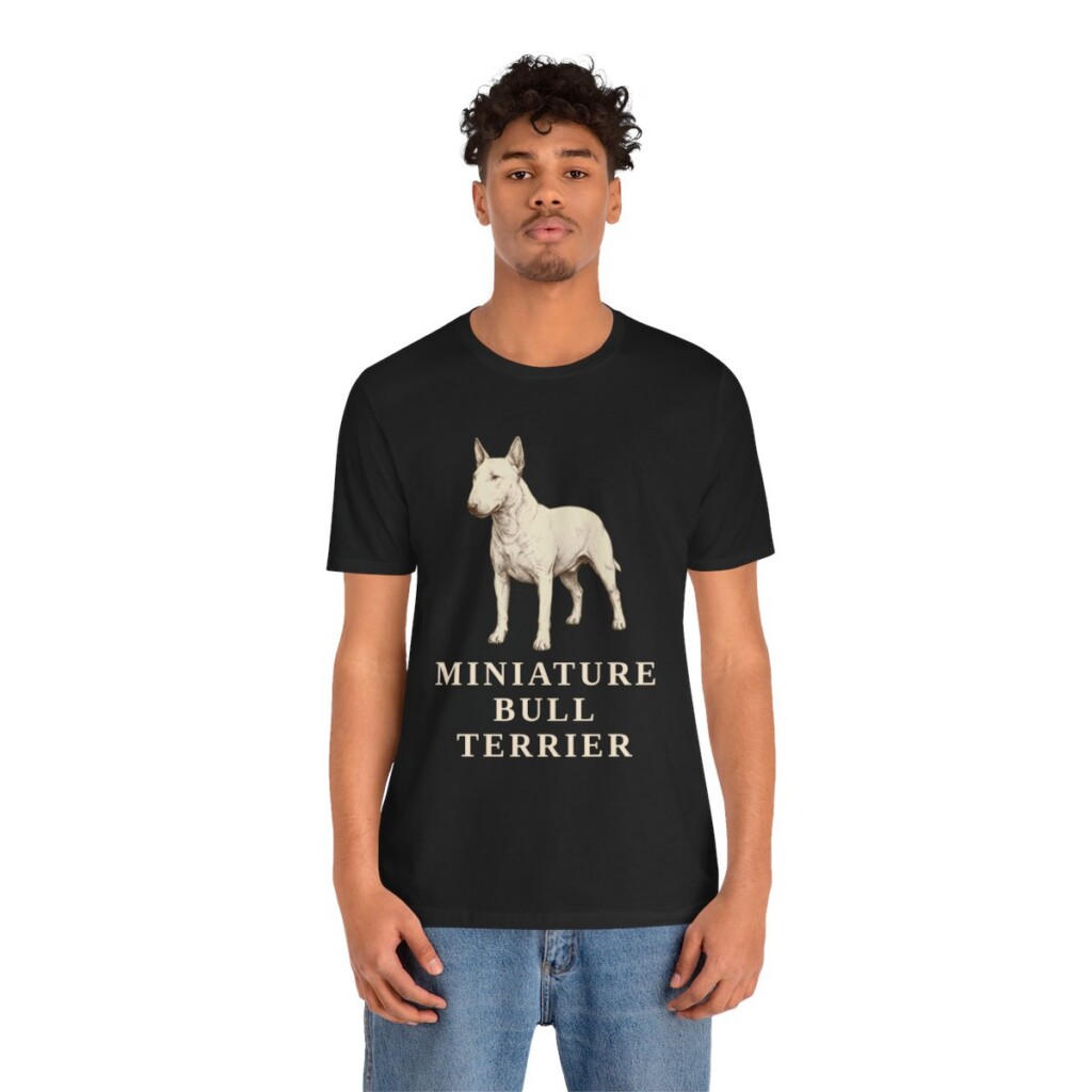 Miniature Bull Terrier Lover Shirt, Vintage Dog Sketch Tee, Dog Lover Gift