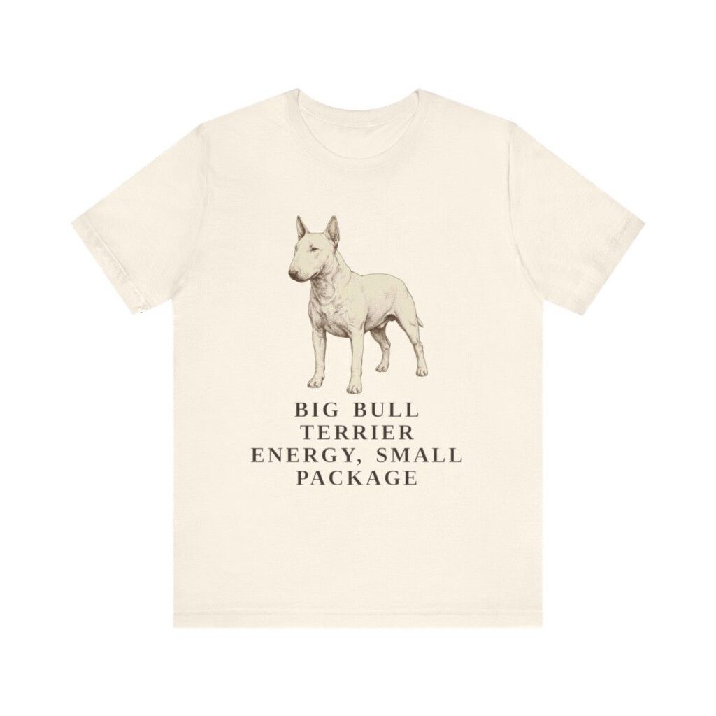 Miniature Bull Terrier Humor Shirt, Vintage Dog Sketch Tee, Dog Humor Gift