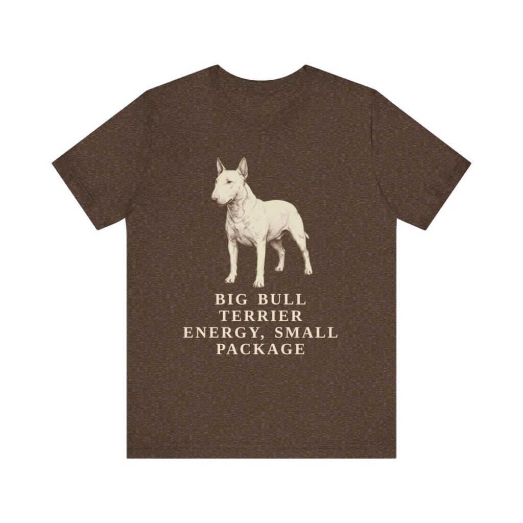 Miniature Bull Terrier Humor Shirt, Vintage Dog Sketch Tee, Dog Humor Gift