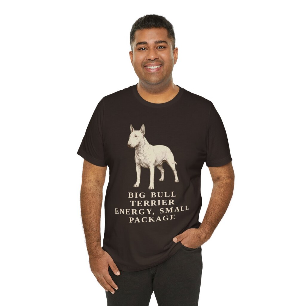 Miniature Bull Terrier Humor Shirt, Vintage Dog Sketch Tee, Dog Humor Gift