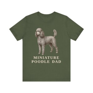 Miniature Poodle Dad Shirt, Vintage Dog Sketch Tee, Dog Dad Gift