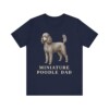 Miniature Poodle Dad Shirt, Vintage Dog Sketch Tee, Dog Dad Gift