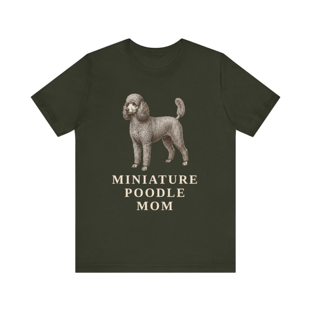 Miniature Poodle Mom Shirt, Vintage Dog Sketch Tee, Dog Mom Gift