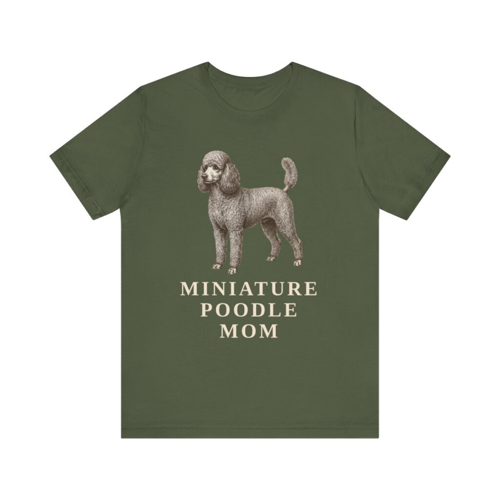 Miniature Poodle Mom Shirt, Vintage Dog Sketch Tee, Dog Mom Gift