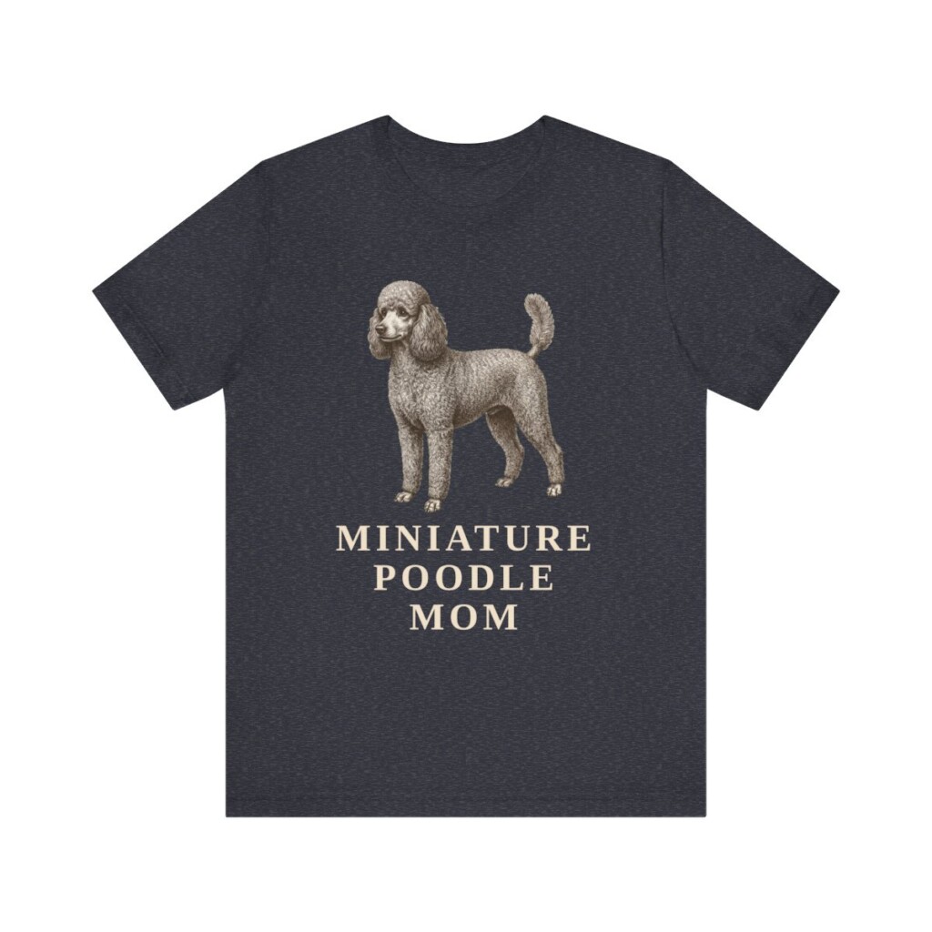 Miniature Poodle Mom Shirt, Vintage Dog Sketch Tee, Dog Mom Gift