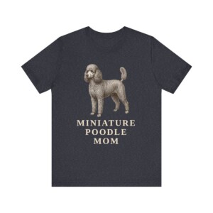 Miniature Poodle Mom Shirt, Vintage Dog Sketch Tee, Dog Mom Gift
