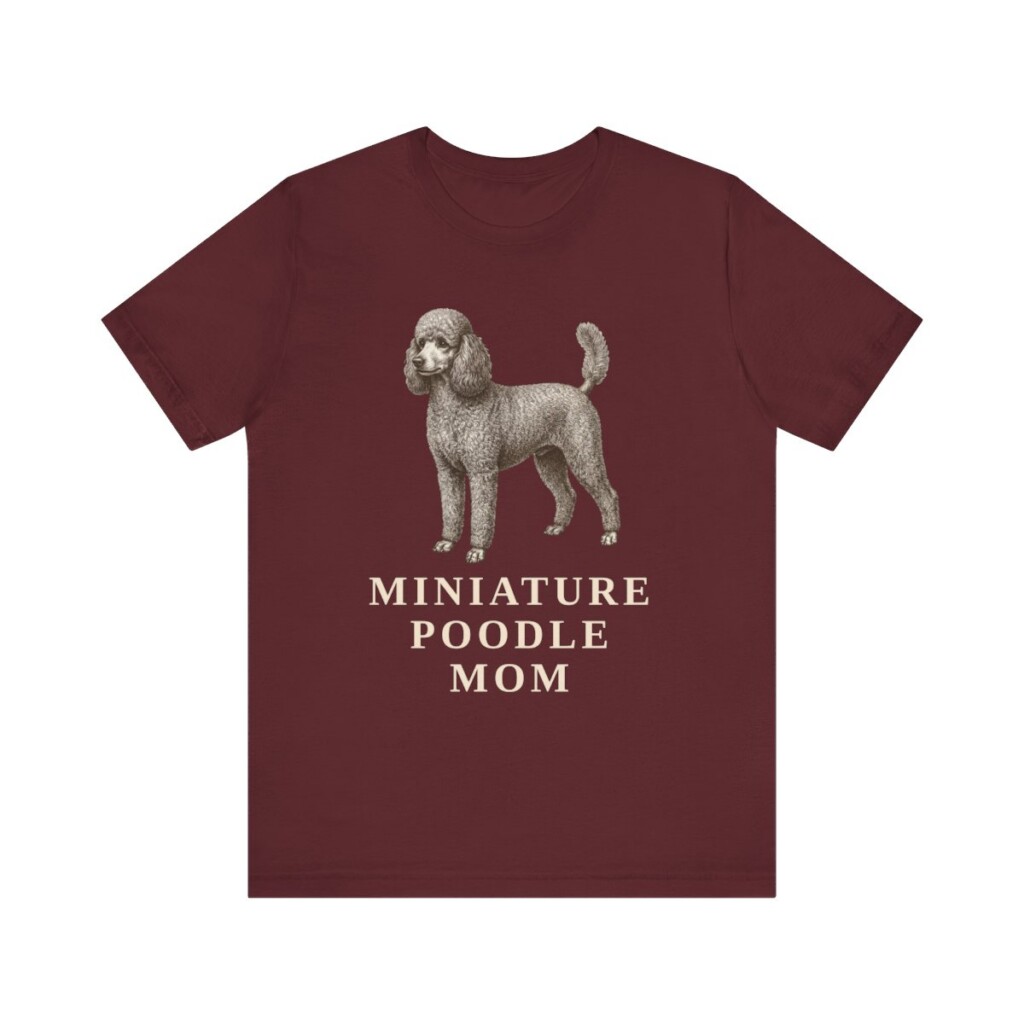 Miniature Poodle Mom Shirt, Vintage Dog Sketch Tee, Dog Mom Gift